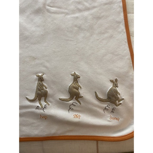 Gymboree Baby Blanket Kangaroo RARE Vintage 2000s Orange Knit 100% Cotton - Picture 13 of 13